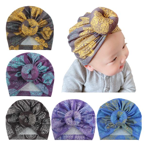 

new print baby beanie donut baby hat for girls boys turban hat infant hats cap 5 colors, Yellow