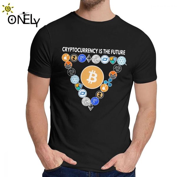 

100% cotton bitcoin short sleeve summer leisure classic round neck camiseta