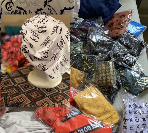 

designer sleep bonnet cap durag bandanas trend women stretch sleep turban hat silky bonnet chemo beanies caps hair headwear head wrap e82501, Yellow