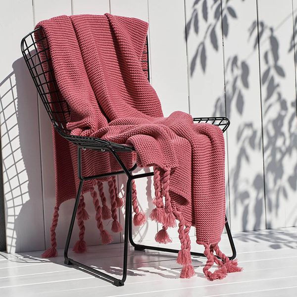 

blankets chunky knit throw thread blanket for bed office nap decorative sofa plaid mantas cobertor christmas decoration pography props
