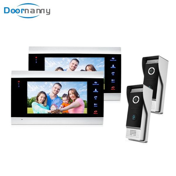 

doornanny video intercom for home apartments villa video doorbell 2 outdoor videophones to 2 monitors night vision