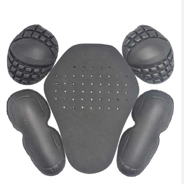 

5pcs removable eva riding shoulder elbow back protectors pads set motorcycle protection clothing set built in racing guard