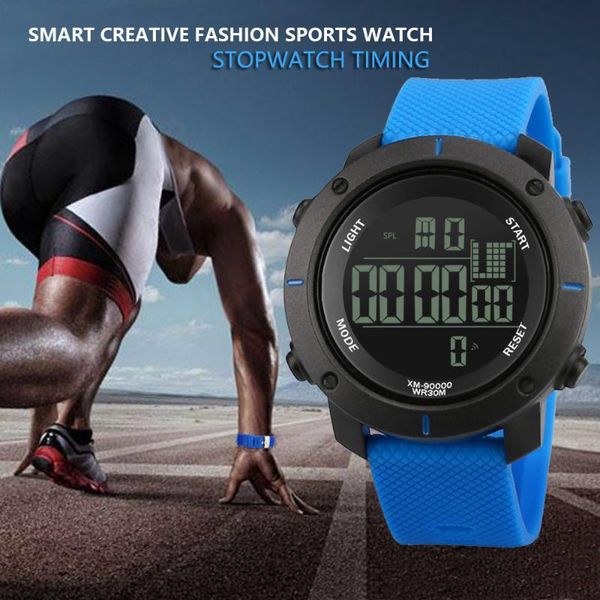 

men sports watches digital sport led watch waterproof digital wristwatches men women relogio masculino, Slivery;brown