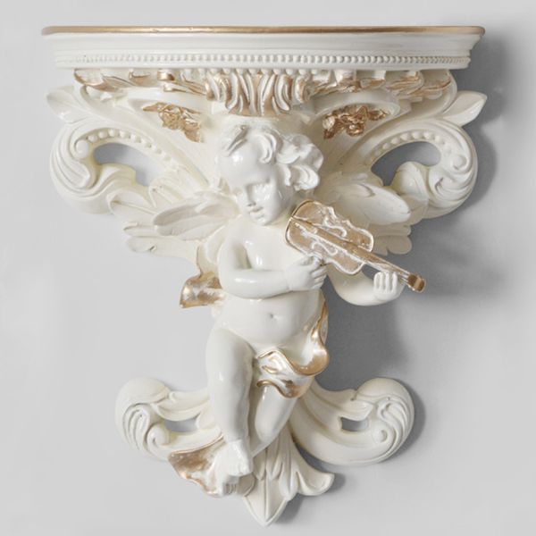 

plaster corbel wall hanging flower pot angel shape crafts garden home decoration