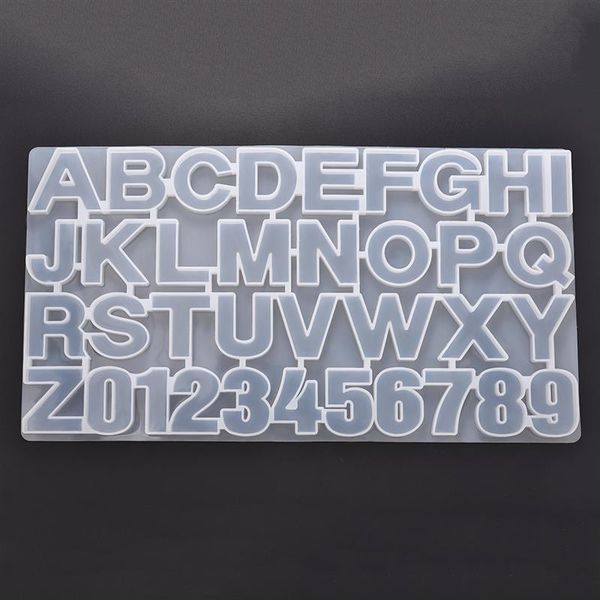 

diy resin mold handmade number letter jewelry casting silicone molds key chain pendant mould for jewelry making tools