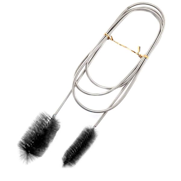 

aquarium stainless steel air tube double ended hose flexible cleaning brush