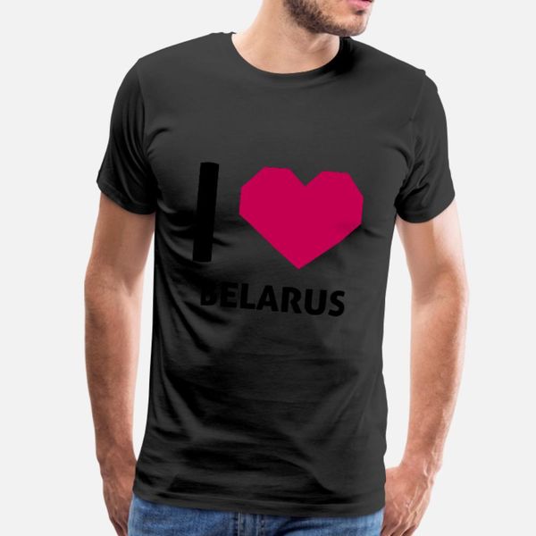 

i love belarus t shirt men custom 100% cotton round collar natural loose basic summer formal shirt