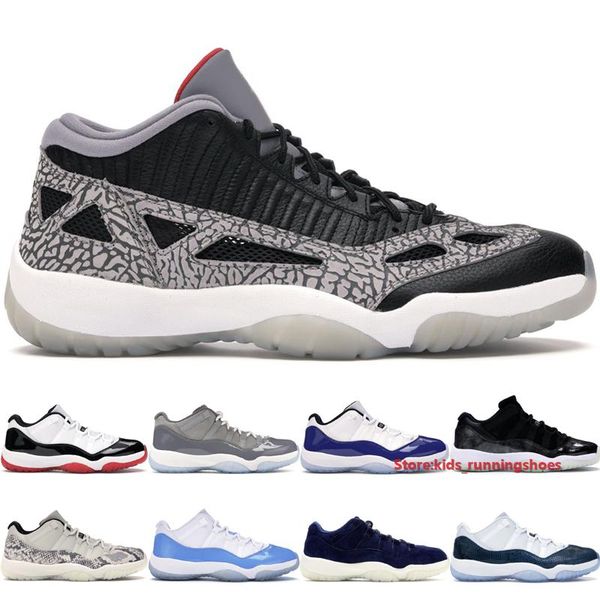 

лучшая обувь qualityjumpman 11 низкий и.е. женщин людей баскетбола классический дизайнер concord бред прохладный серый space jam big boys от, Black