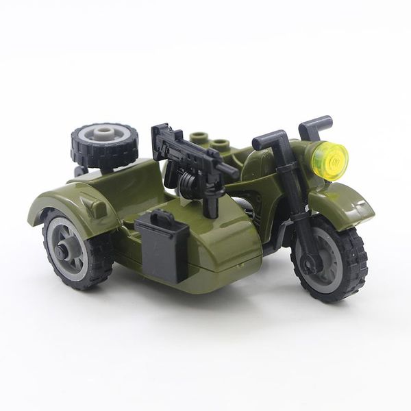 

military soldier tank weapon gift blocks motorcycle gun boys motorbike ww2 accessories building toys army bricks carrier parts yxlrjg