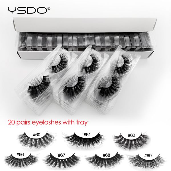 

20 pairs 3d mink eyelashes lashes maquillaje mink strip lashes volume cilios makeup false eyelashes extension wholesale