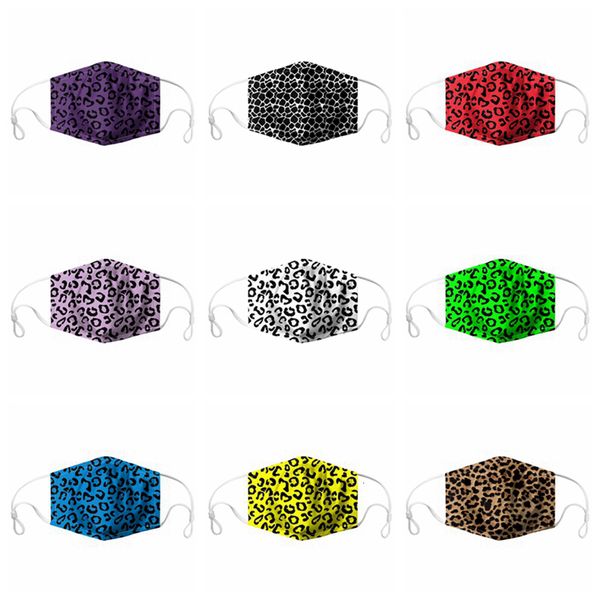 

face leopard pm2.5 masks washable dustproof adjustable mask outdoor sports riding cycling print cotton mouth masks 10styles rra3276
