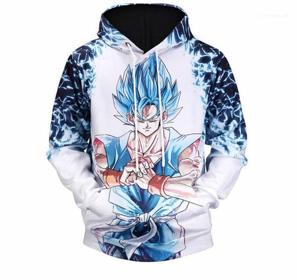 

style casual mens apparel goku 3d digital mens designer sweatshirts hooded long sleeve male hoodies street, Black