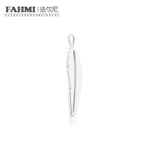 

fahmi 100% 925 sterling silver elegant temperament feather pendant 712284500 exquisite charming women holiday gift ball party, Black