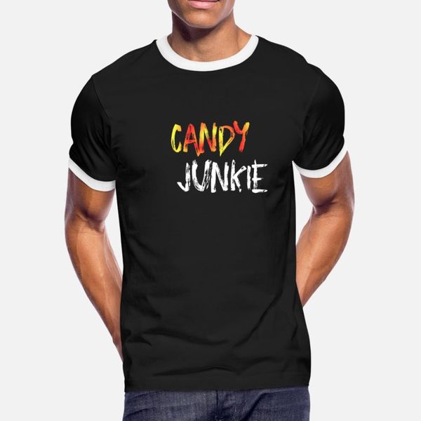 

candy junkie тенниски мужчина customized майки евро размер s-3xl письмо фитнес мода летнего стиль новизна рубашка