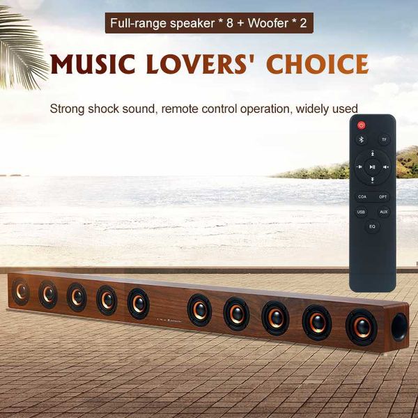 

soundbar 40w hifi wireless bluetooth speaker 3d surround stereo subwoofer for tv home theatre system sound bar movie rac aux
