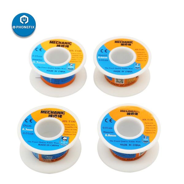 

mechanic rosin core solder wire 55g sn63% pb37% 0.3/0.5/0.6/0.8mm tin lead tin wire low melting rosin core solder no-clean