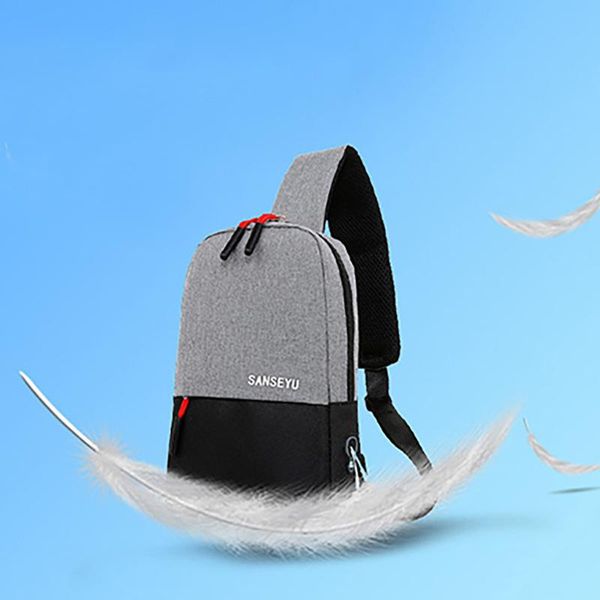 

maioumy fashion crossbodybags solid mixed-color male shoulderbag outdoor ultra-light canvas sling phone bag man chest-bag