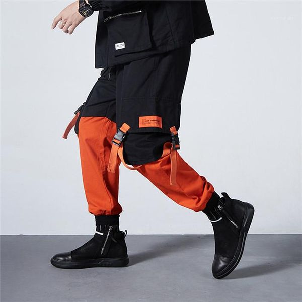 

причинно брюки летние мода грузовые леггинсы брюки с карманами скейтборд мужчины плюс размер брюки сыпучих mens гарем, Black