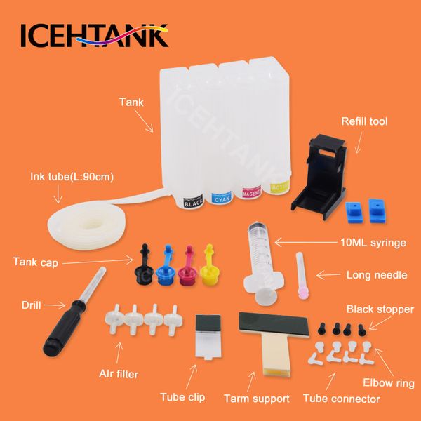 

icehtank ciss система чернил для 300 картриджа deskjet f4280 f4283 f4288 f4292 f4293 f4294 f4435 f4440 f4450 f4470 f4492 принтер