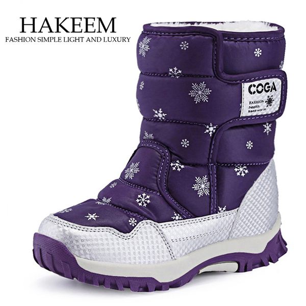 

girls snow boots children shoes winter boots for girls sport child shoes kids sneakers 2019 brand fashion sport boots c1002, Black;grey