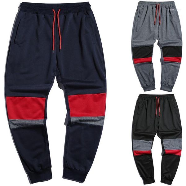 

trousers fashion designer with pockets male apparel summer splicing mens casual trousers sweatpants sport pants casual, Black