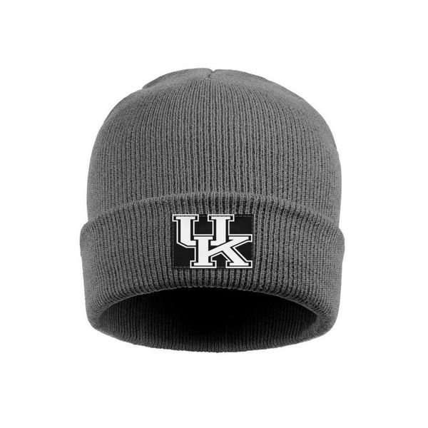 

fashion kentucky wildcats basketball logo fine knit beanie hats cuffed plain marble print usa flag basketball logo white black, Blue;gray