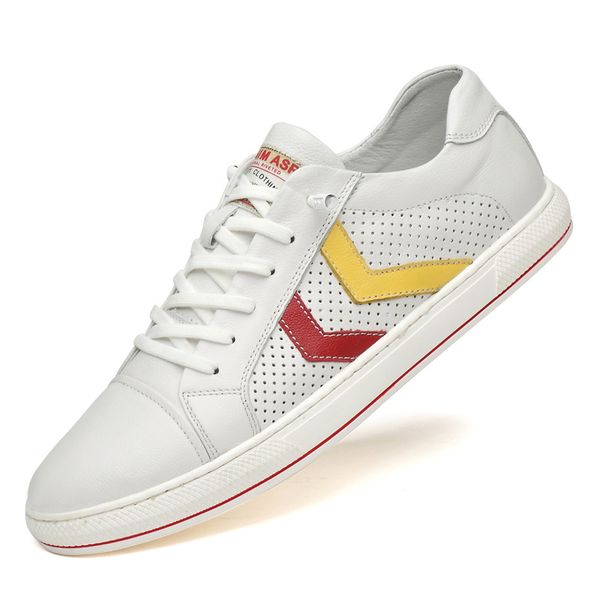 

summer new style leather shoes men's korean-style trend of fashion casual breathable soft bottom leather sneaker