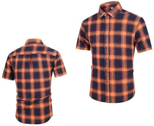 

shirts lapel neck solid color mens summer teenager designer mens tees plaid printed short sleeve mens casual, White;black