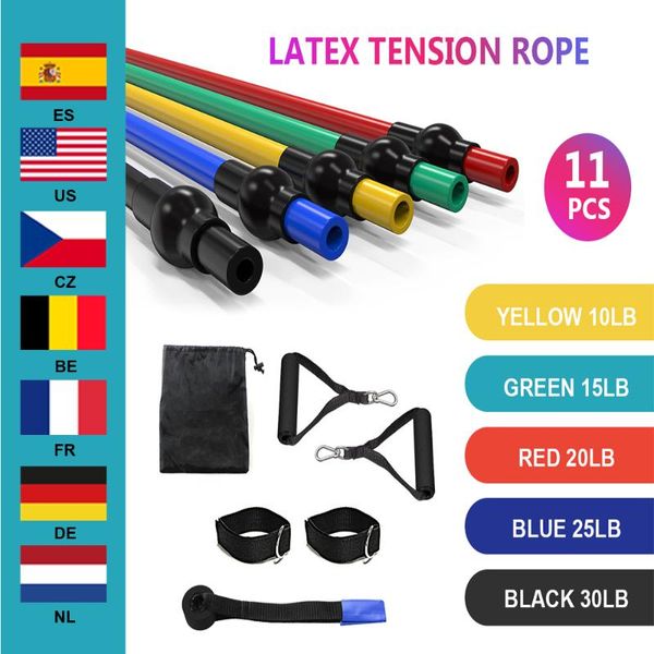 

resistance band training exercise bands fitness yoga tubes pull rope rubber expander elastic bands fitness with bag 2020