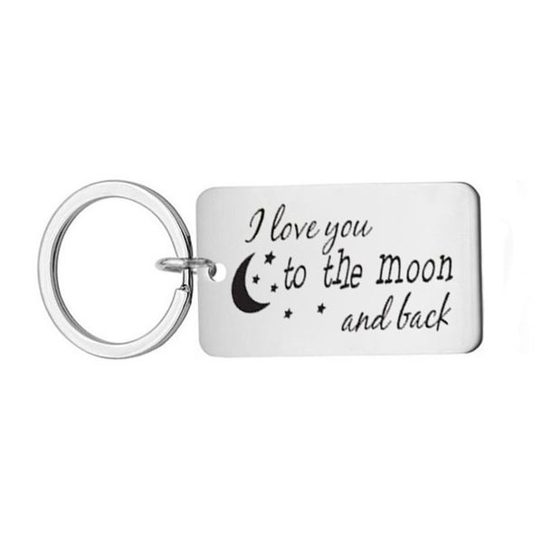 

simple keychain man key chain bags women key ring chain for pants kids pendant moon holder fashion alloy brelok, Silver