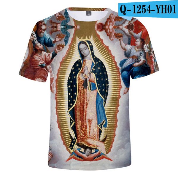 

our lady of guadalupe virgin mary mexico mexican 3d print shirts comics hippie kawaii men clothing