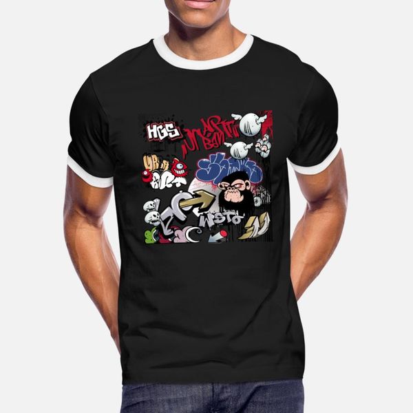 

grafitti2 t shirt men knitted short sleeve round neck male anti-wrinkle breathable spring autumn pattern shirt