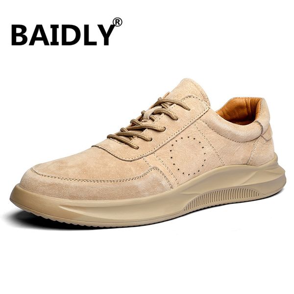 

spring autumn genuine leather men shoes leather men casual shoes breathable lace-up men's sneakers, Black