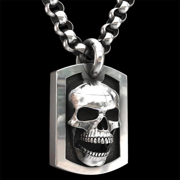 

style punk men's or women's fashion hip-hop skull necklace jewellery gift, Silver