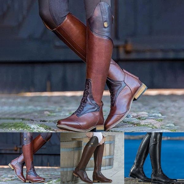 

vogue nice мотоцикл загрузки зимы женщин обувь из натуральной кожи женщин сапоги зимние warmful высокого качества колена высокие сапоги дамы, Black