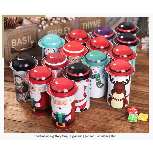 

wedding christmas home hat shaped cover sweets jar candy box iron tin can party