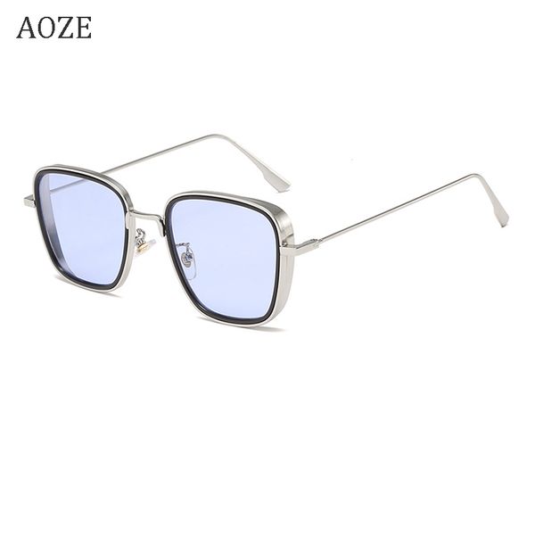 

luxury fashion avengerstonystark flying style man design brand sunglasses eyeglasses sunglasses square retro male ironman3unisex, White;black