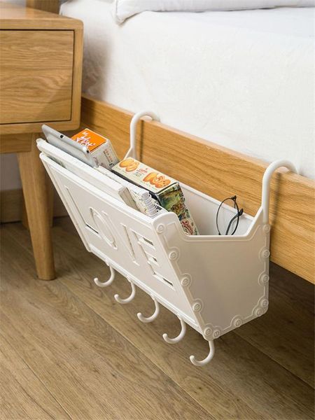

storage bottles & jars bedside hanging basket on dormitory shelf deskbedroom bed