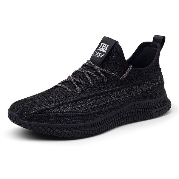 

men's sneakers 2020 new breathable comfortable mesh sports shoes outdoor non-slip wear-resistant casual shoes popular, Black
