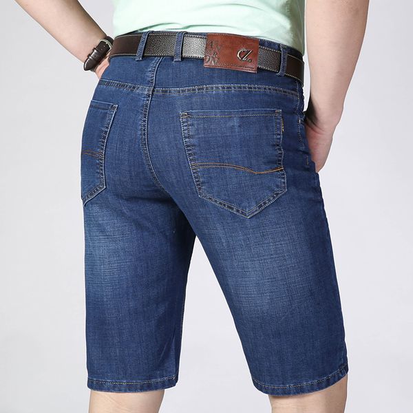 

short jeans for men fashion summer new arrival fashion business casual straight jeans shorts for men loose casual men's shorts, Blue