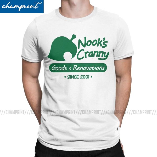 

men's nook's cranny t shirt animal crossing new leaf game pure cotton novelty short sleeve round collar tees unique t-shirt