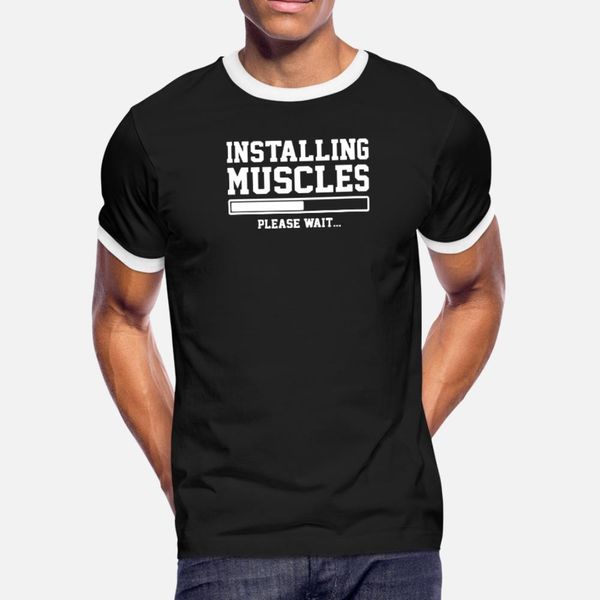 

installing muscles t shirt men sunlight tee shirt size s-3xl leisure sunlight building spring normal shirt