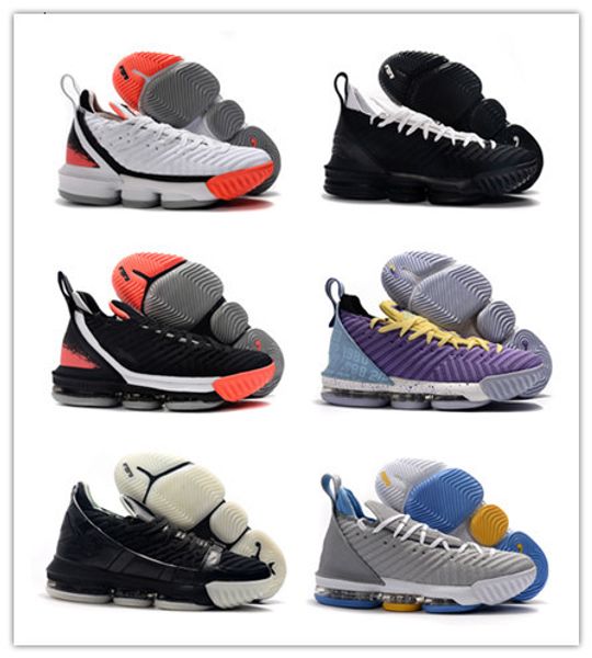 

2019 new james xvi 16 low all stars oreo multicolor men's basketball shoes for good quality 16s sports sneakers mens trainers size 40-4, Black