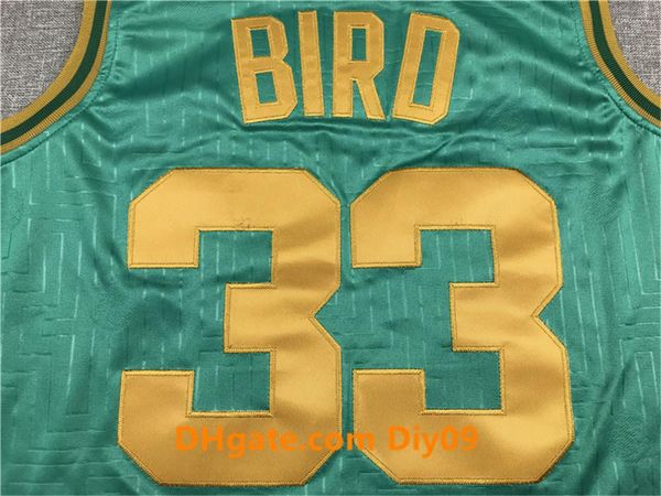 

throwback boston celtics jersey mitchell ness 1986-86 33 larry bird green retro hardwood classics vintage basketball jersey, Black;red