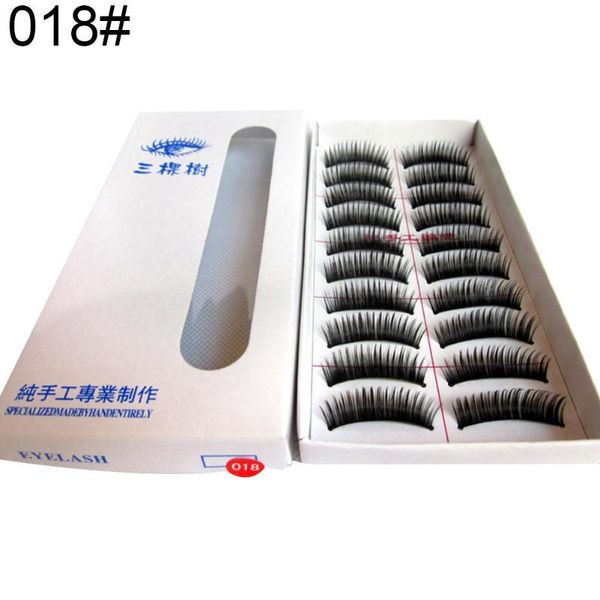 

10 pairs natural thick long cross party false eyelashes handmade lash eyelashes extension fake set eye makeup tools