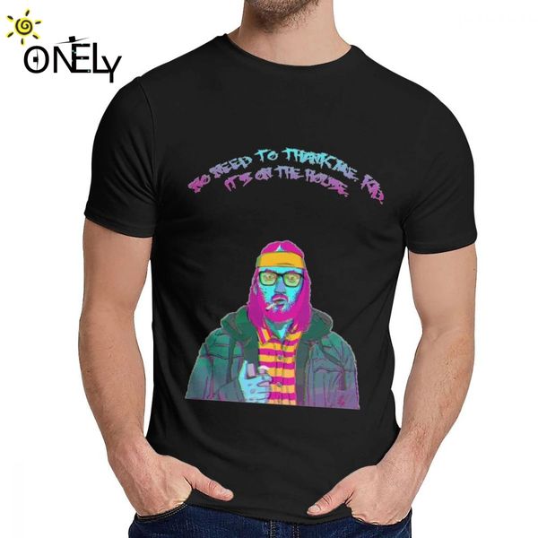 

man t-shirt ine miami beard art silent protagonist comfortable classic round neck cartoon design short sleeve