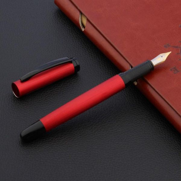 

metal clip classic style matte red gift fountain pen stationery student office school supplies