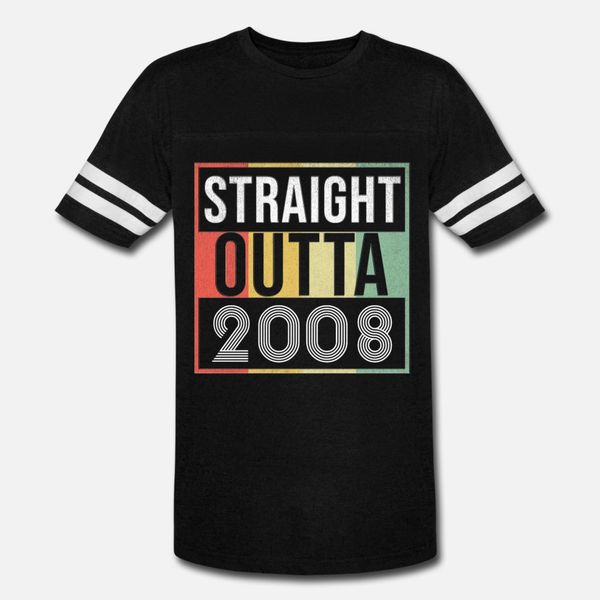 

straight outta 2008 тенниска мужчины печать 100% хлопка o шеи письма fit новый стиль лето стиль kawaii рубашка