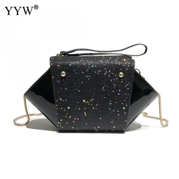 

yyw fashion pu leather shoulder bags for women ladies party messenger bag sequin women crossbody bags bolsos femme