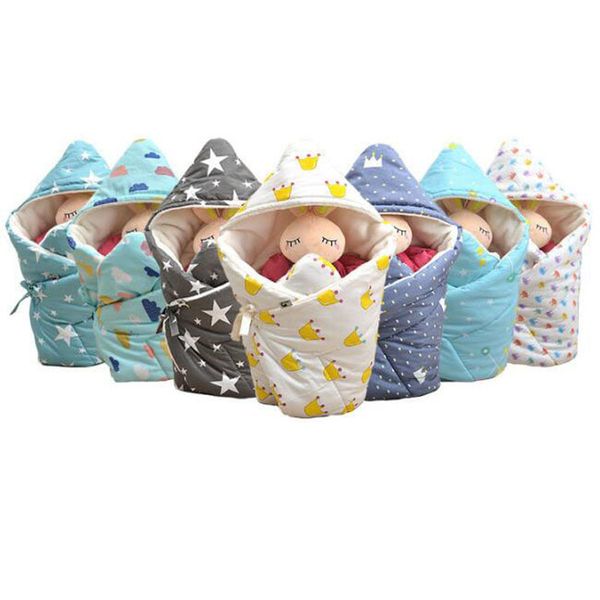 

soft cotton infant swaddle plush envelope stroller wrap for newborns baby bedding blanket toddler sleeping bag sleepsack